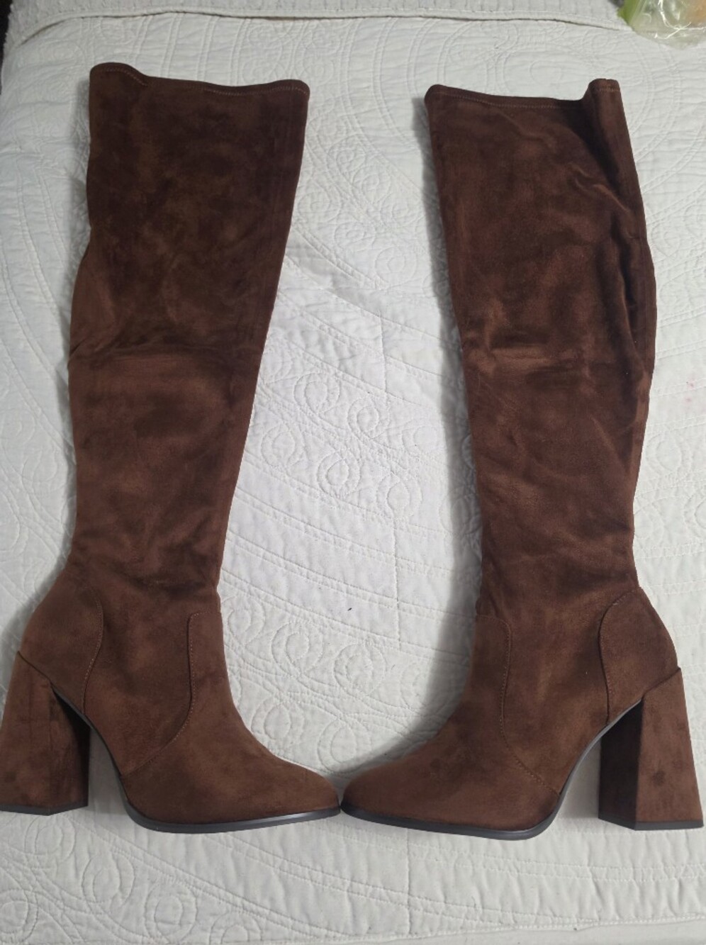 Jessica Simpson Tall Suede Over-the-Knee Boots in Chestnut Brown